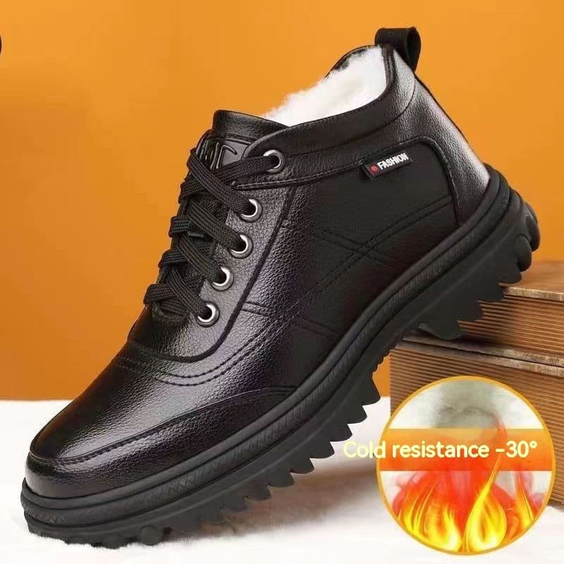 image-Winter New Fleece-lined Thickened Men's Cotton Shoes