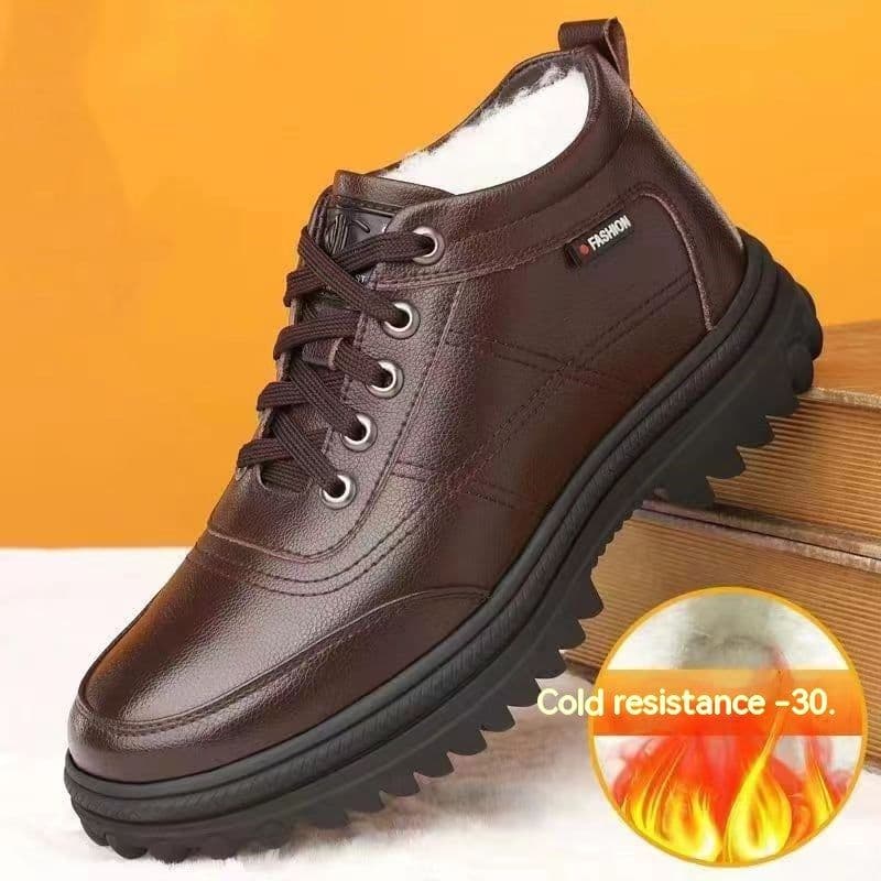 image-Winter New Fleece-lined Thickened Men's Cotton Shoes