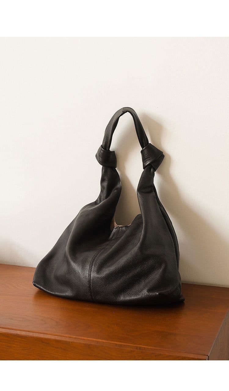 image-Women's Leather Handbag All-matching Underarm Bag
