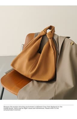 image-Women's Leather Handbag All-matching Underarm Bag