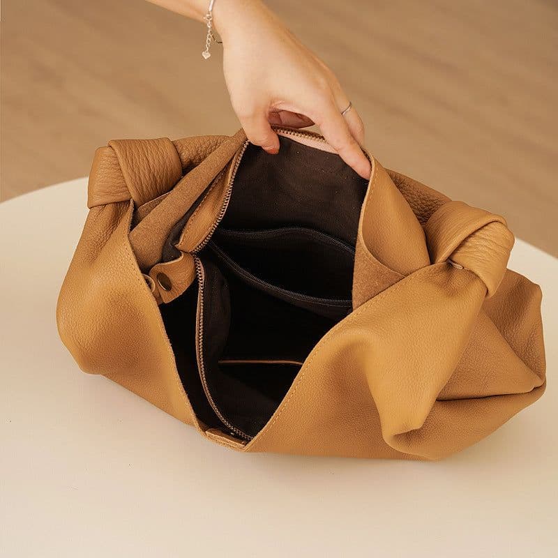image-Women's Leather Handbag All-matching Underarm Bag