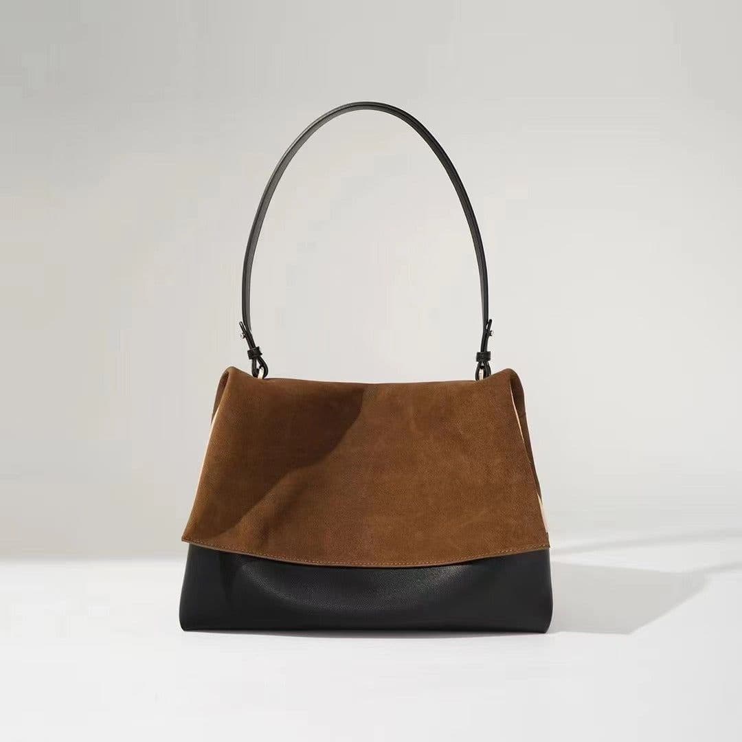 image-Retro Contrast Color Underarm Premium Shoulder Messenger Bag