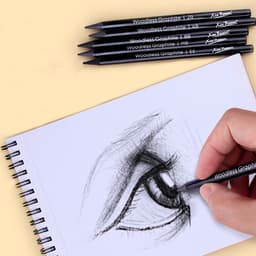 image-Wood-free Graphite Full Lead Sketching Pencil 6 PCs Suit For Art