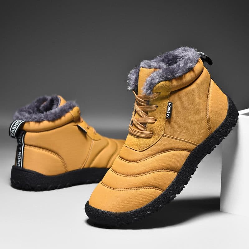 image-Cotton Shoes Plus Size Casual Fleece-lined Warm Flat Bottom Snow Boots