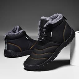 image-Cotton Shoes Plus Size Casual Fleece-lined Warm Flat Bottom Snow Boots