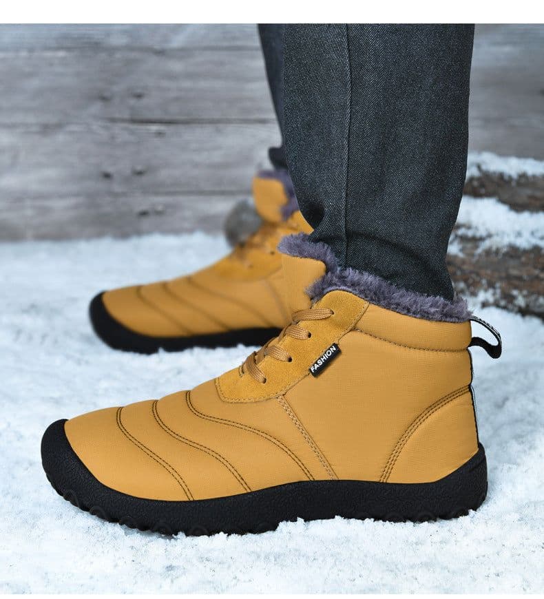 image-Cotton Shoes Plus Size Casual Fleece-lined Warm Flat Bottom Snow Boots