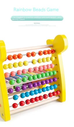 image-Children's Wooden Percussion Piano Beaded Toys