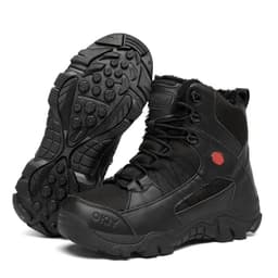 image-Men's Export Winter Camping Combat Military Fleece-lined Warm Snow Outdoor Climbing Boots Training Shoes