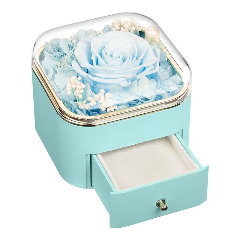 image-Valentines Day Rose Flower Drawer Jewelry Box Earrings Ring Necklace Storage Valentine's Day Gift Box Romantic Jewelry Packaging Box