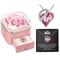 image-Valentines Day Rose Flower Drawer Jewelry Box Earrings Ring Necklace Storage Valentine's Day Gift Box Romantic Jewelry Packaging Box