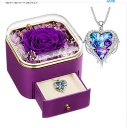 image-Valentines Day Rose Flower Drawer Jewelry Box Earrings Ring Necklace Storage Valentine's Day Gift Box Romantic Jewelry Packaging Box