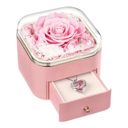 image-Valentines Day Rose Flower Drawer Jewelry Box Earrings Ring Necklace Storage Valentine's Day Gift Box Romantic Jewelry Packaging Box