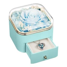 image-Valentines Day Rose Flower Drawer Jewelry Box Earrings Ring Necklace Storage Valentine's Day Gift Box Romantic Jewelry Packaging Box