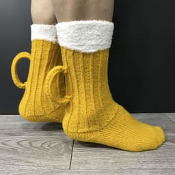 image-European And American Beer Socks Color Matching Home Floor Socks Thermal Middle Tube