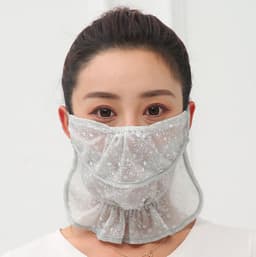 image-Summer Sun Protection Mask Outdoor Sun Protection Neck Protection Ice Silk Fabric Breathable And Dustproof