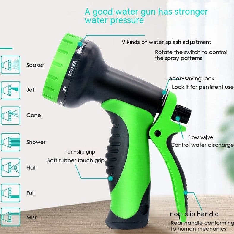 image-Hose Used In Garden Car Wash Hose High Pressure Water Gun