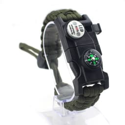 image-Outdoor Emergency Life-saving Paracord Bracelet Compass Whistle Led Light SOS Camping Supplies