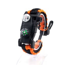 image-Outdoor Emergency Life-saving Paracord Bracelet Compass Whistle Led Light SOS Camping Supplies