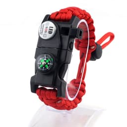 image-Outdoor Emergency Life-saving Paracord Bracelet Compass Whistle Led Light SOS Camping Supplies