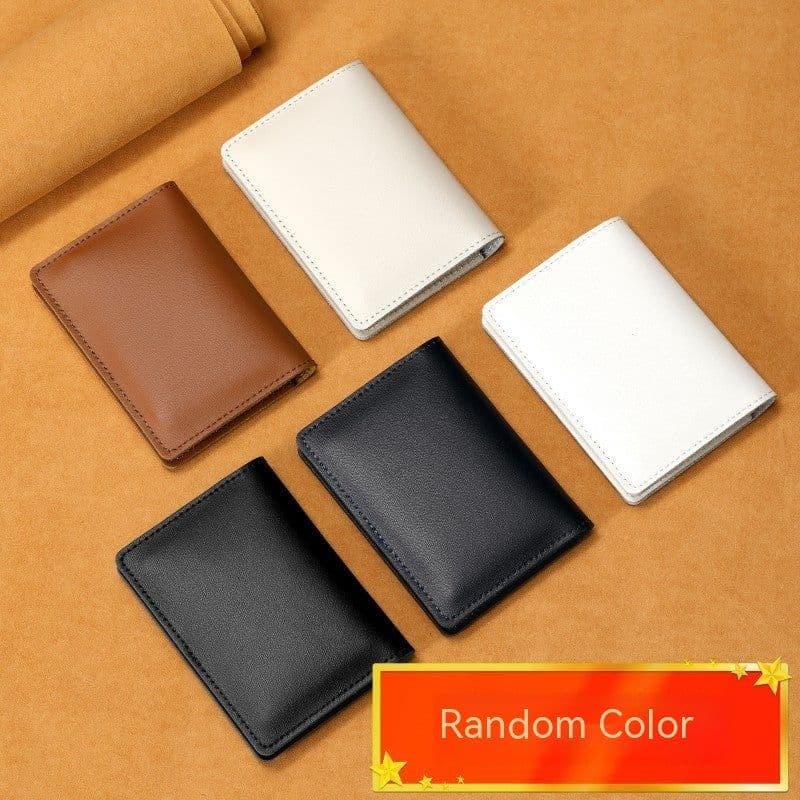 image-Ultra-thin Cowhide Card Holder Men And Women