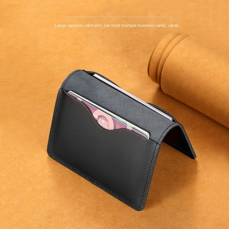 image-Ultra-thin Cowhide Card Holder Men And Women