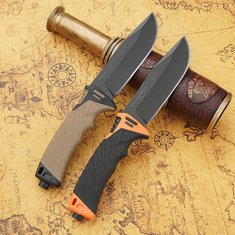 image-Outdoor High Hardness Straight Knife Outdoor Knife Tactical Knife Self-defense Knife