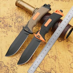 image-Outdoor High Hardness Straight Knife Outdoor Knife Tactical Knife Self-defense Knife