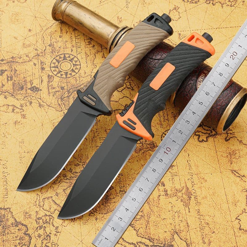 image-Outdoor High Hardness Straight Knife Outdoor Knife Tactical Knife Self-defense Knife