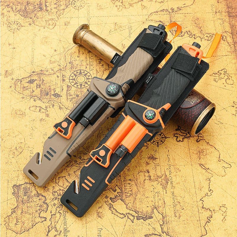image-Outdoor High Hardness Straight Knife Outdoor Knife Tactical Knife Self-defense Knife