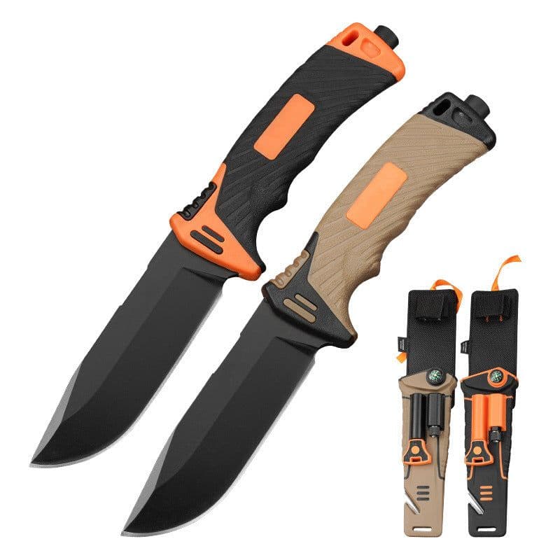 image-Outdoor High Hardness Straight Knife Outdoor Knife Tactical Knife Self-defense Knife