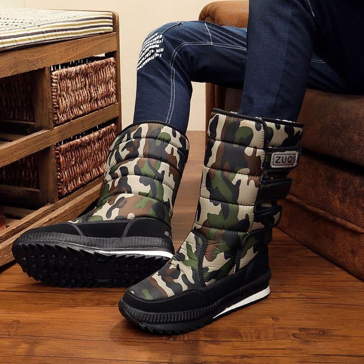 image-Winter Thicken Thermal Snow Cotton Boots Male