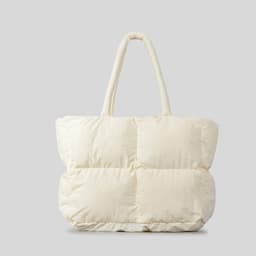 image-New Diamond All-match Portable Army Green Cotton-filled Tote Bag