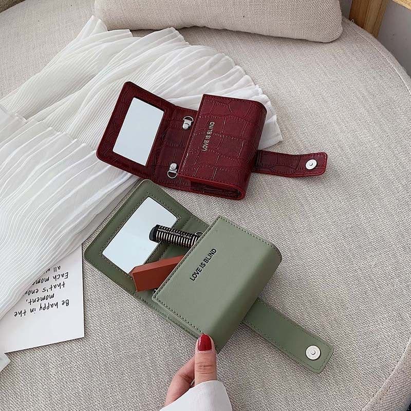 image-PU Lipstick Pack Single Room Crossbody Mini Women's Bag Portable