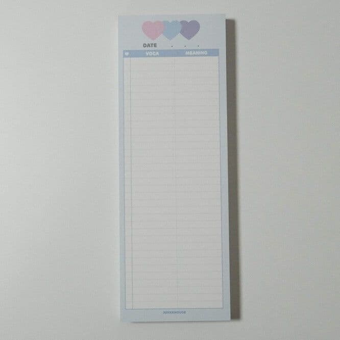 image-Notepad Cute Vertical Double-sided Printing Learning Paper English Words Note Paper