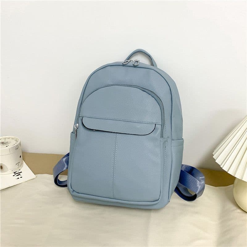 image-Fashion College Schoolbag Trendy Backpack Women's All-match Simple Large Capacity
