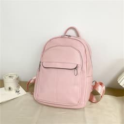 image-Fashion College Schoolbag Trendy Backpack Women's All-match Simple Large Capacity