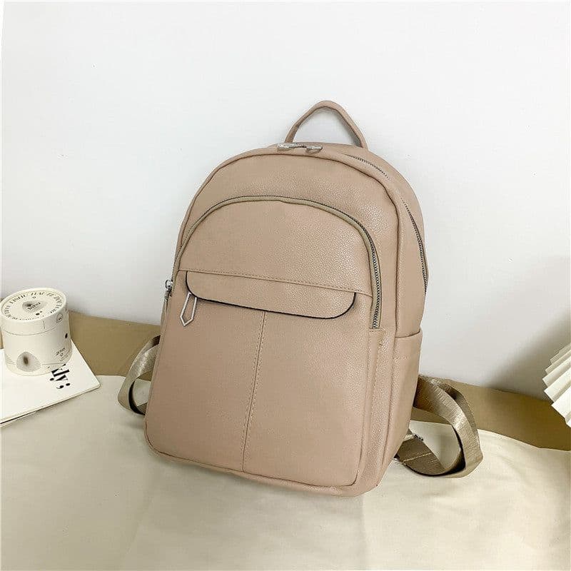 image-Fashion College Schoolbag Trendy Backpack Women's All-match Simple Large Capacity