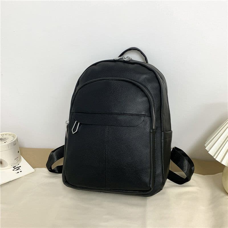 image-Fashion College Schoolbag Trendy Backpack Women's All-match Simple Large Capacity