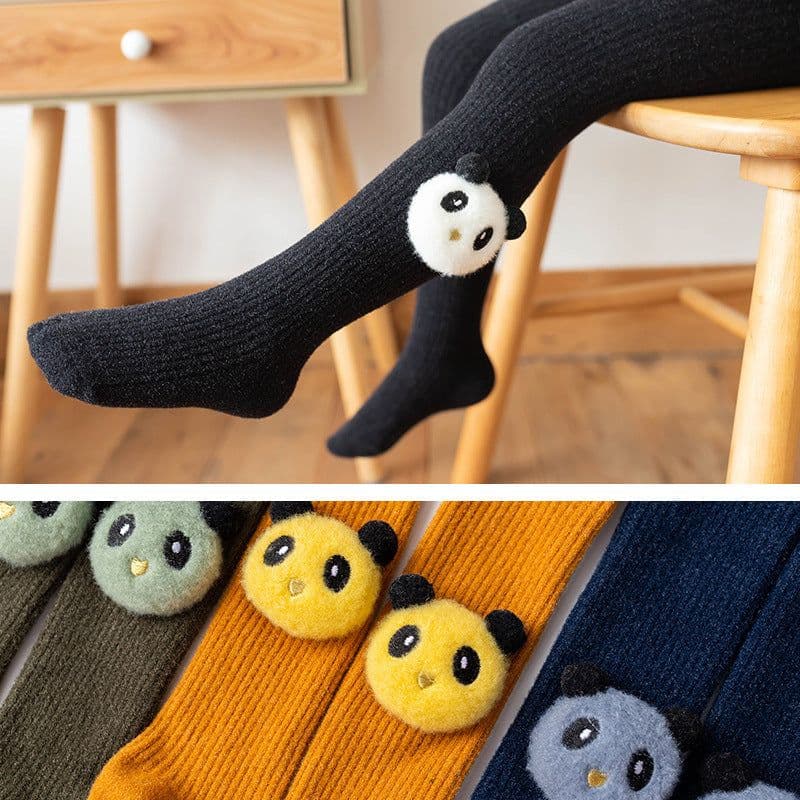 image-Infant Bottoming Combed Cotton Panda Children Pantyhose