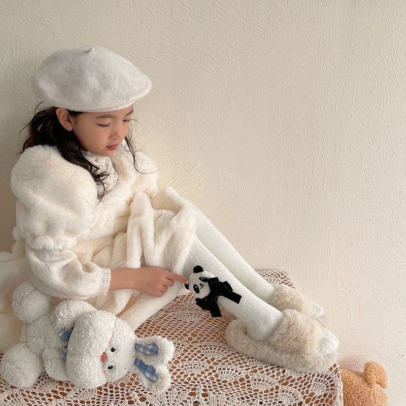 image-Autumn And Winter Cute Panda Bow Female Thermal Pantyhose