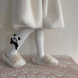 image-Autumn And Winter Cute Panda Bow Female Thermal Pantyhose