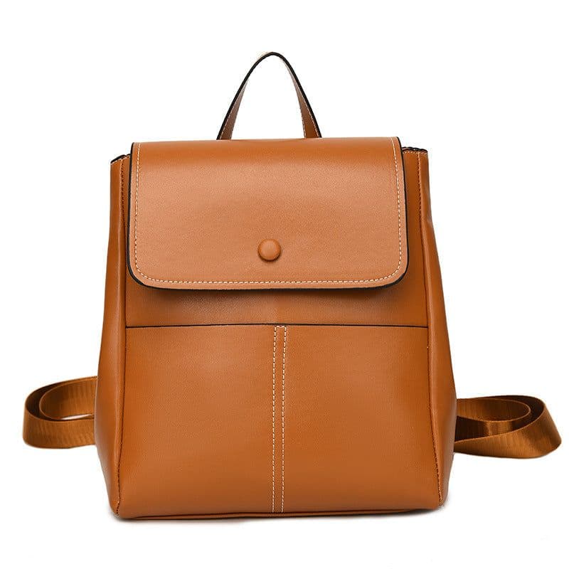 image-Women's Fashionable Large-capacity Textured Casual Backpack