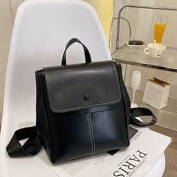 image-Women's Fashionable Large-capacity Textured Casual Backpack
