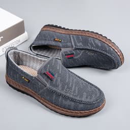 image-Men's Breathable Canvas Shoes Soft Bottom Non-slip