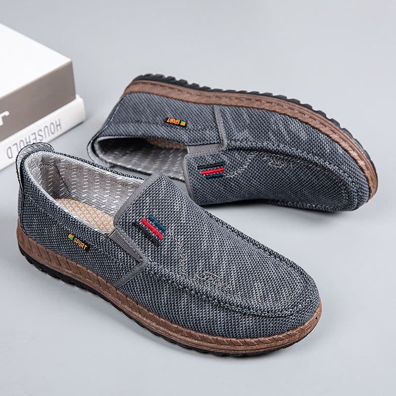 image-Men's Breathable Canvas Shoes Soft Bottom Non-slip