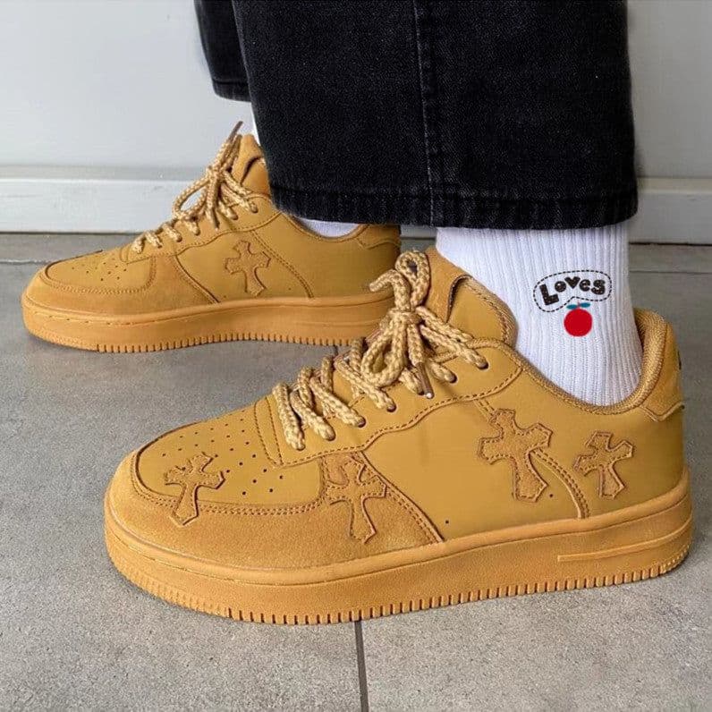 image-Wheat Casual Sneakers Women Retro Platform Sneaker