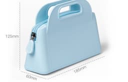 image-Silicone Handbag Convenient Women's Storage Bag Portable