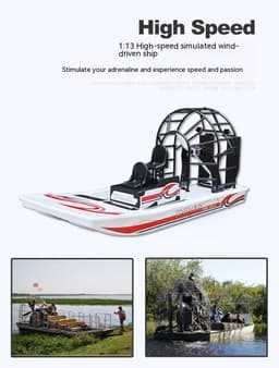 image-Air-powered Remote Control Electric Boat Model Toy DIY