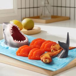 image-Internet Celebrity Seaside Shark Ceramic Plate Dumpling Plate Meal Kitchen Decoration Sushi Plate Beautiful Tableware