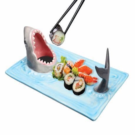 image-Internet Celebrity Seaside Shark Ceramic Plate Dumpling Plate Meal Kitchen Decoration Sushi Plate Beautiful Tableware